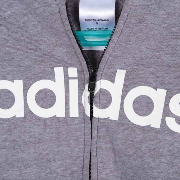 Adidas Zip Up Sweatshirt Boy's 5 - Picture 2 of 4